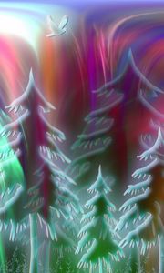 Preview wallpaper abstraction, pattern, pine, line, multicolored