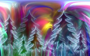 Preview wallpaper abstraction, pattern, pine, line, multicolored