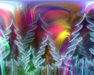 Preview wallpaper abstraction, pattern, pine, line, multicolored