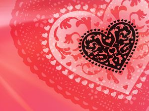 Preview wallpaper abstraction, pink, heart, pattern