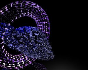 Preview wallpaper abstraction, purple, wireframe, figure