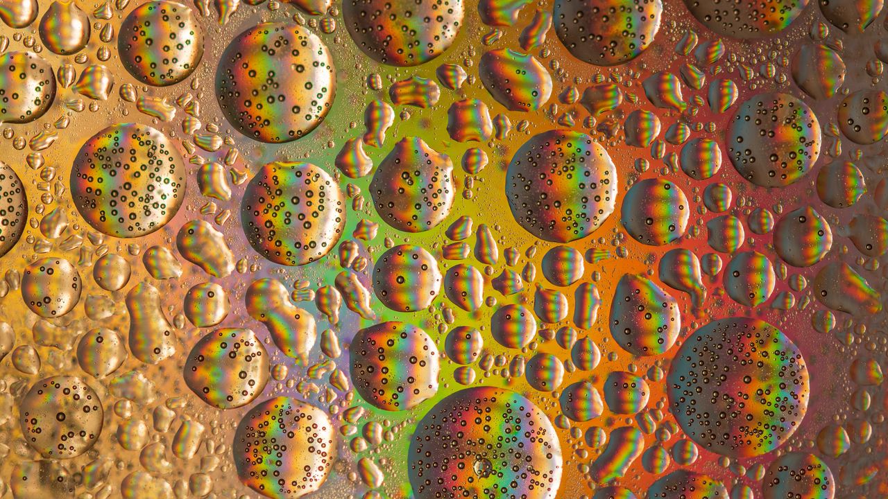 Wallpaper abstraction, rainbow, circle, bubble
