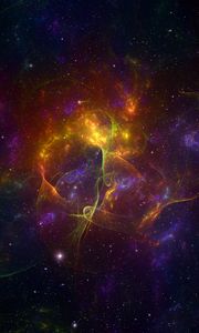 Preview wallpaper abstraction, shroud, stars, shine, multicolored