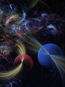 Preview wallpaper abstraction, space spheres, cruise world, imagination