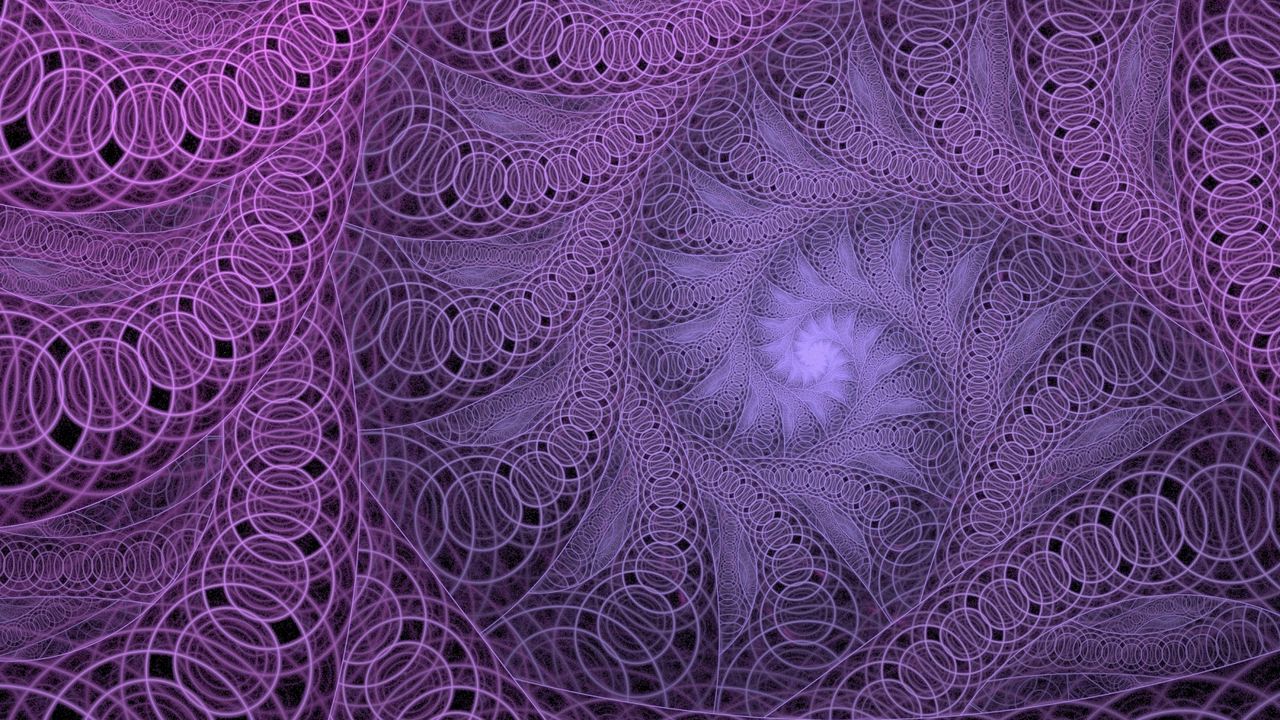 Wallpaper abstraction, spirals, circles, lines, lilac