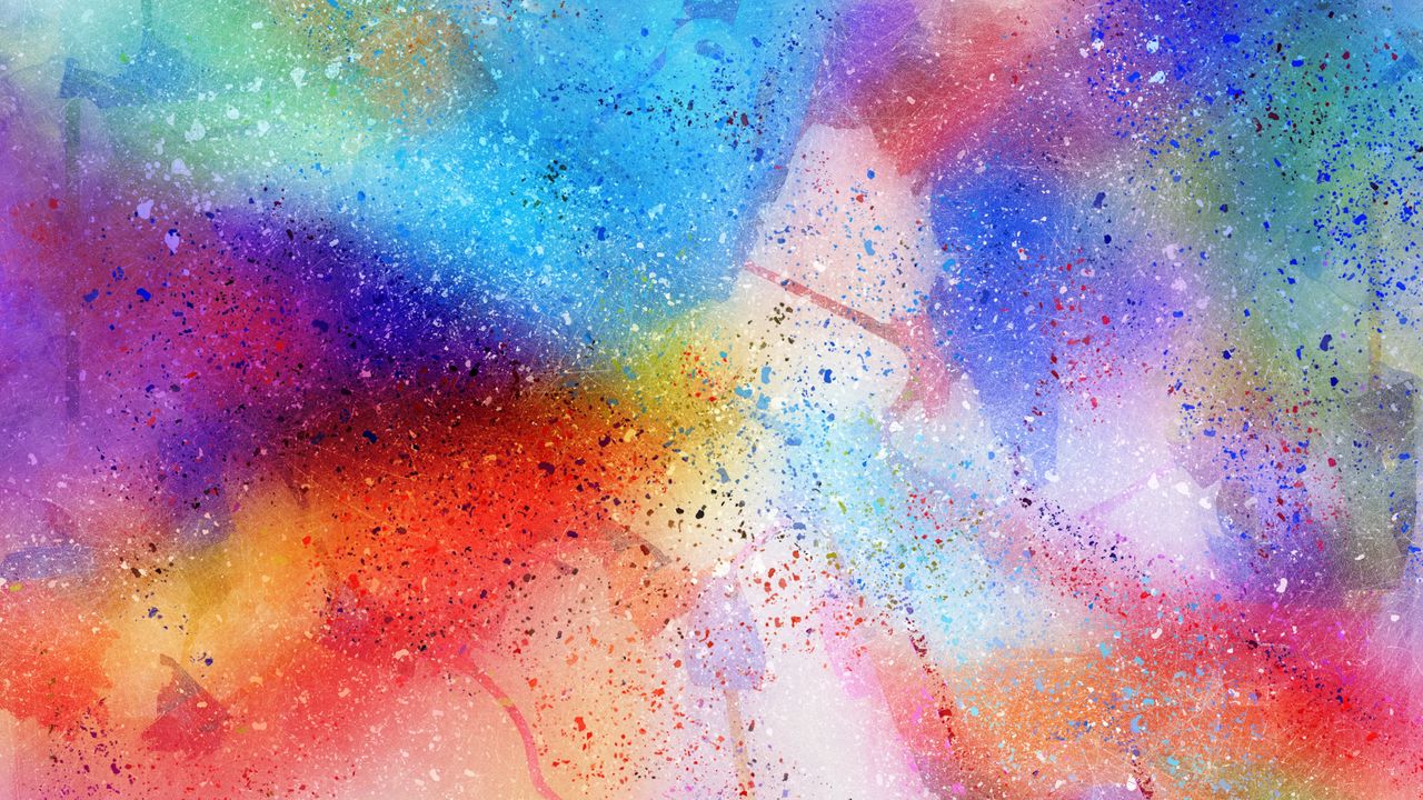 Wallpaper abstraction, spots, watercolor, multicolored, dots