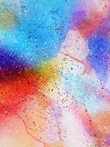 Preview wallpaper abstraction, spots, watercolor, multicolored, dots