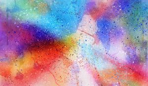 Preview wallpaper abstraction, spots, watercolor, multicolored, dots