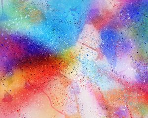 Preview wallpaper abstraction, spots, watercolor, multicolored, dots