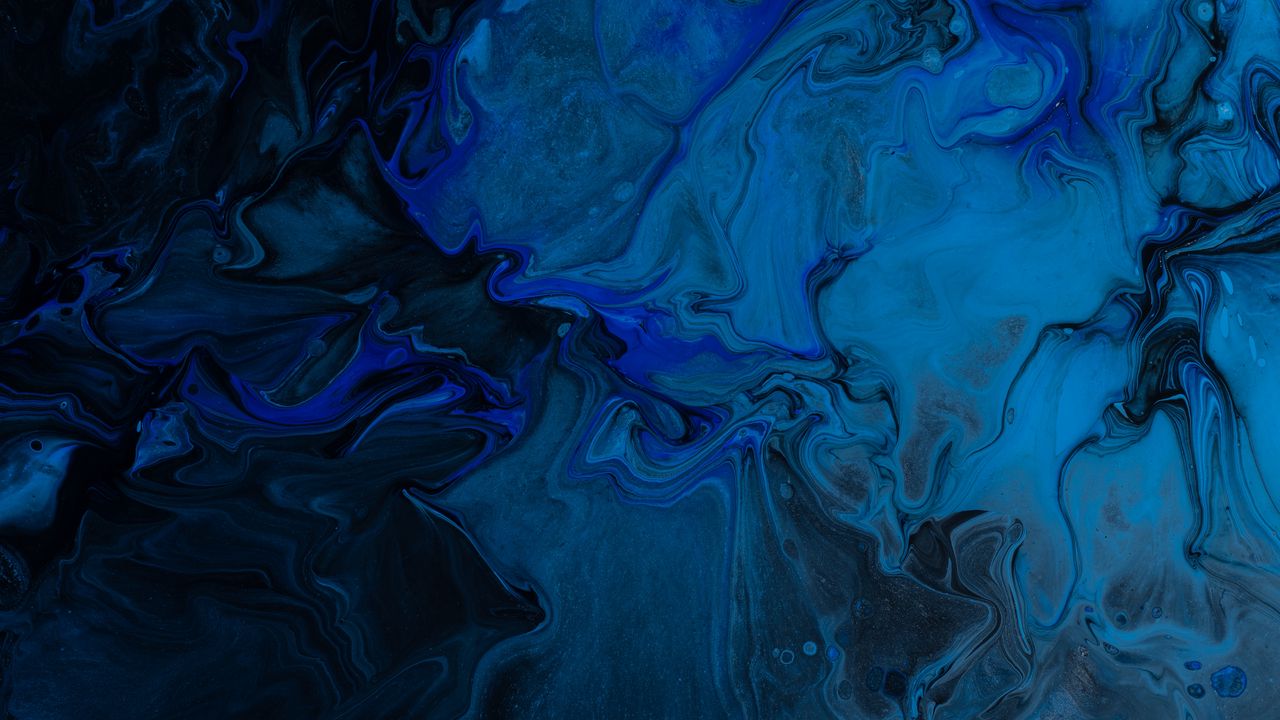 Wallpaper abstraction, stains, black, blue