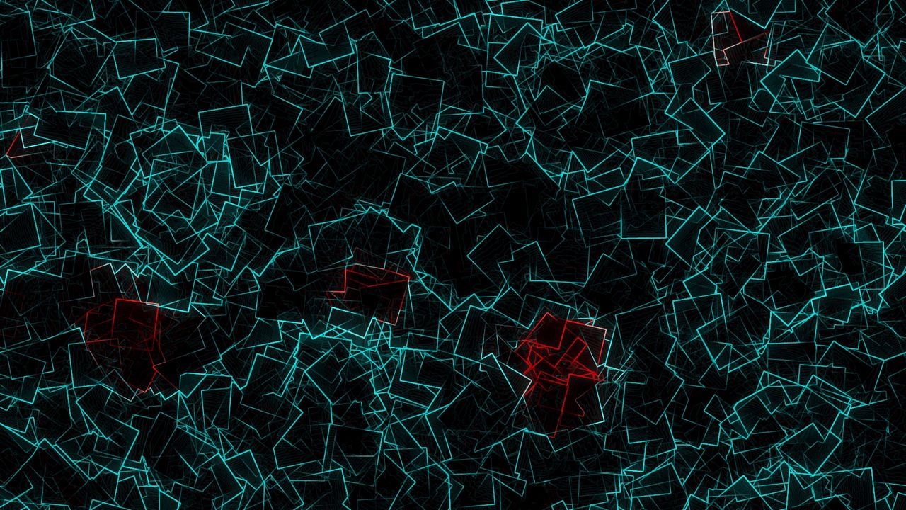 Wallpaper abstraction, teal, red, maze