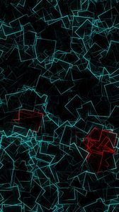Preview wallpaper abstraction, teal, red, maze