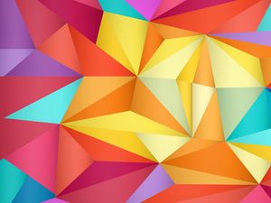 Preview wallpaper abstraction, triangles, colorful