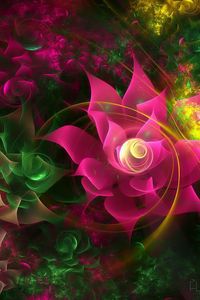 Preview wallpaper abstraction, waltz, flowers, pink, fractal