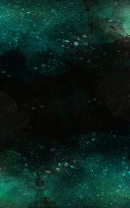 Preview wallpaper abstraction, watercolor, dark, spots, black, green