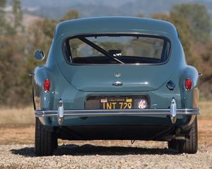 Preview wallpaper ac, aceca, 1954, blue, retro, back view, nature, car