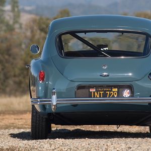 Preview wallpaper ac, aceca, 1954, blue, retro, back view, nature, car