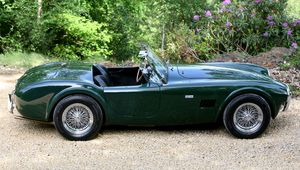 Preview wallpaper ac, cobra, green, side view, retro, nature, car