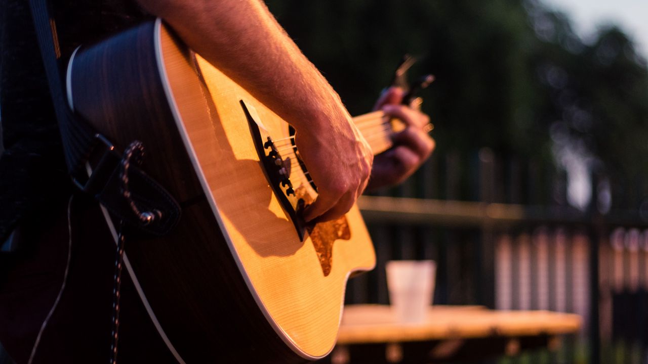 Wallpaper acoustic guitar, guitar, guitarist, hands, music