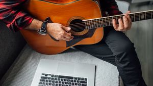 Preview wallpaper acoustic guitar, guitar, guitarist, music