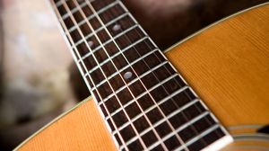 Preview wallpaper acoustic guitar, guitar, music, strings, fretboard