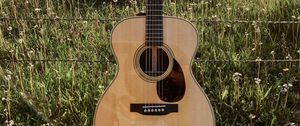 Preview wallpaper acoustic guitar, guitar, musical instrument, brown, nature