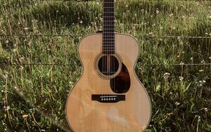 Preview wallpaper acoustic guitar, guitar, musical instrument, brown, nature