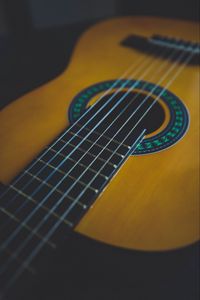 Preview wallpaper acoustic guitar, guitar, strings, musical instrument, music