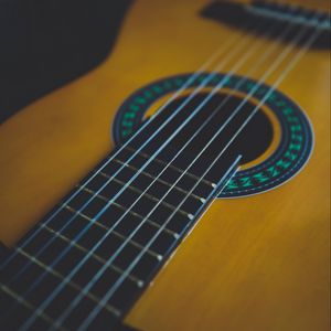 Preview wallpaper acoustic guitar, guitar, strings, musical instrument, music