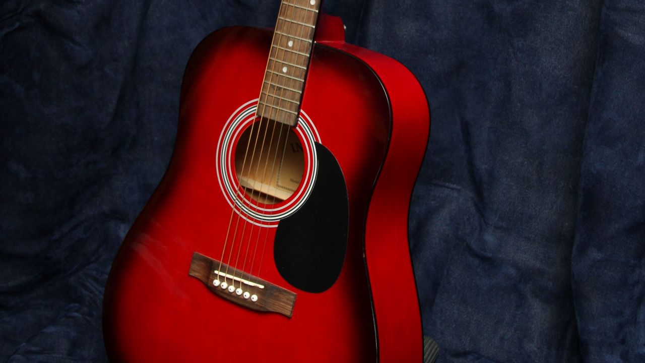 Wallpaper acoustic guitar, guitar, strings, music