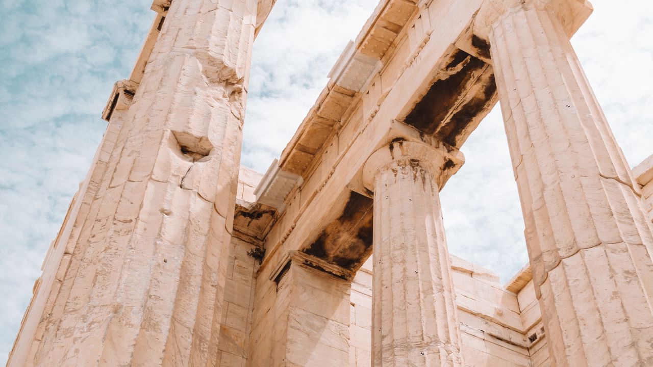 Wallpaper acropolis, architecture, ancient, columns, ruins