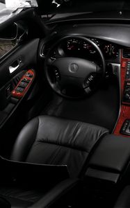 Preview wallpaper acura, 35rl, salon, interior, steering wheel, speedometer