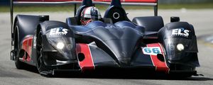 Preview wallpaper acura, arx-01, black, sports, track, traffic, front view, car