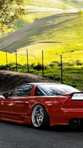 Preview wallpaper acura, auto, red, road