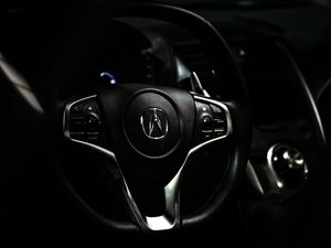 Preview wallpaper acura, car, steering wheel, salon, black