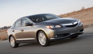 Preview wallpaper acura, ilx, 2012, brown, motion, speed, front view, track, sedan, style, cars, nature