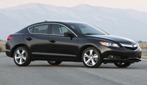 Preview wallpaper acura, ilx, black, sedan, style, side view, cars, nature