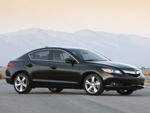 Preview wallpaper acura, ilx, black, sedan, style, side view, cars, nature