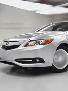 Preview wallpaper acura, ilx, hybrid, white, front bumper, style, cars, front view, speed