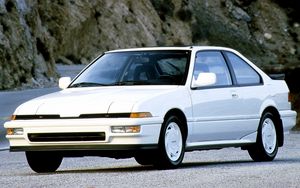 Preview wallpaper acura, integra, 1988, white, front view, mountains, car