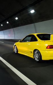 Preview wallpaper acura integra, acura, car, yellow