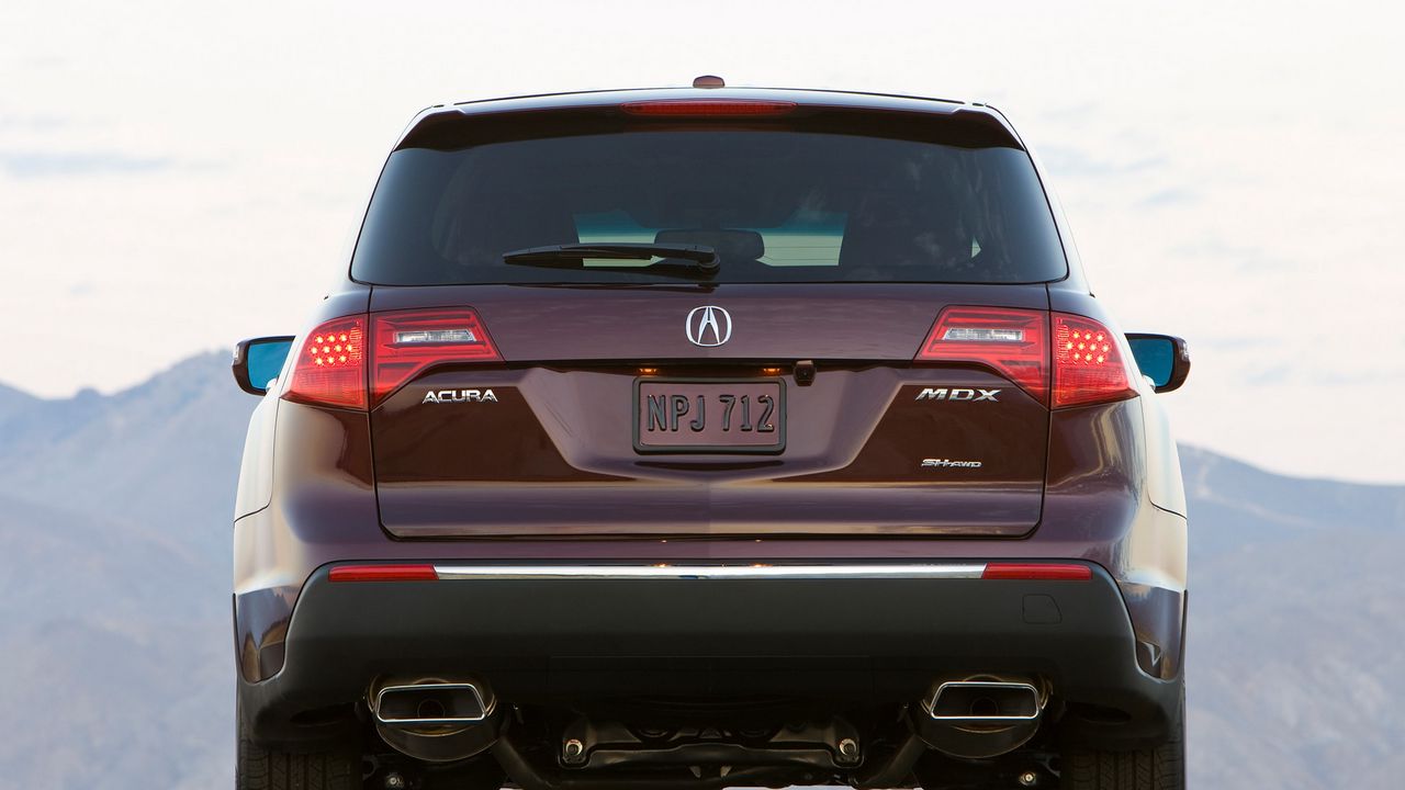 Wallpaper acura, mdx, burgundy, jeep, rear view, style, auto