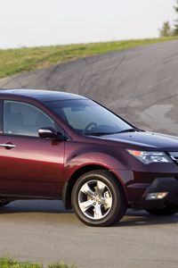 Preview wallpaper acura, mdx, cherry, jeep, side view, cars, nature, road