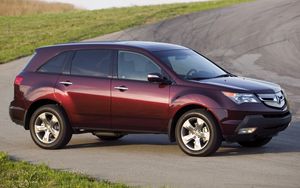 Preview wallpaper acura, mdx, cherry, jeep, side view, cars, nature, road