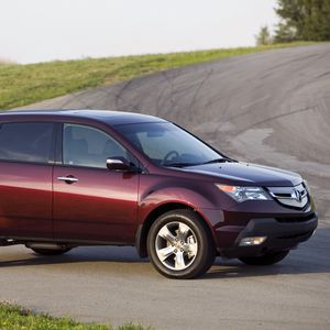 Preview wallpaper acura, mdx, cherry, jeep, side view, cars, nature, road