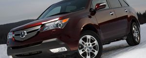 Preview wallpaper acura, mdx, cherry, jeep, front view, cars, snow