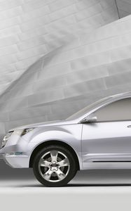 Preview wallpaper acura, mdx, concept, 2006, white, style, jeep, side view, car