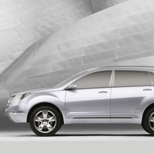 Preview wallpaper acura, mdx, concept, 2006, white, style, jeep, side view, car