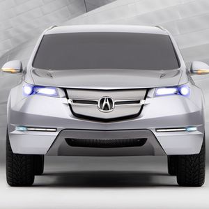 Preview wallpaper acura, mdx, concept, silver metallic, jeep, front view, style, auto