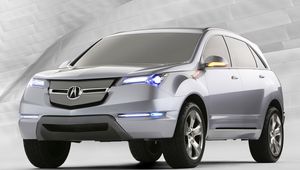 Preview wallpaper acura, mdx, concept, silver metallic, jeep, front view, style, auto